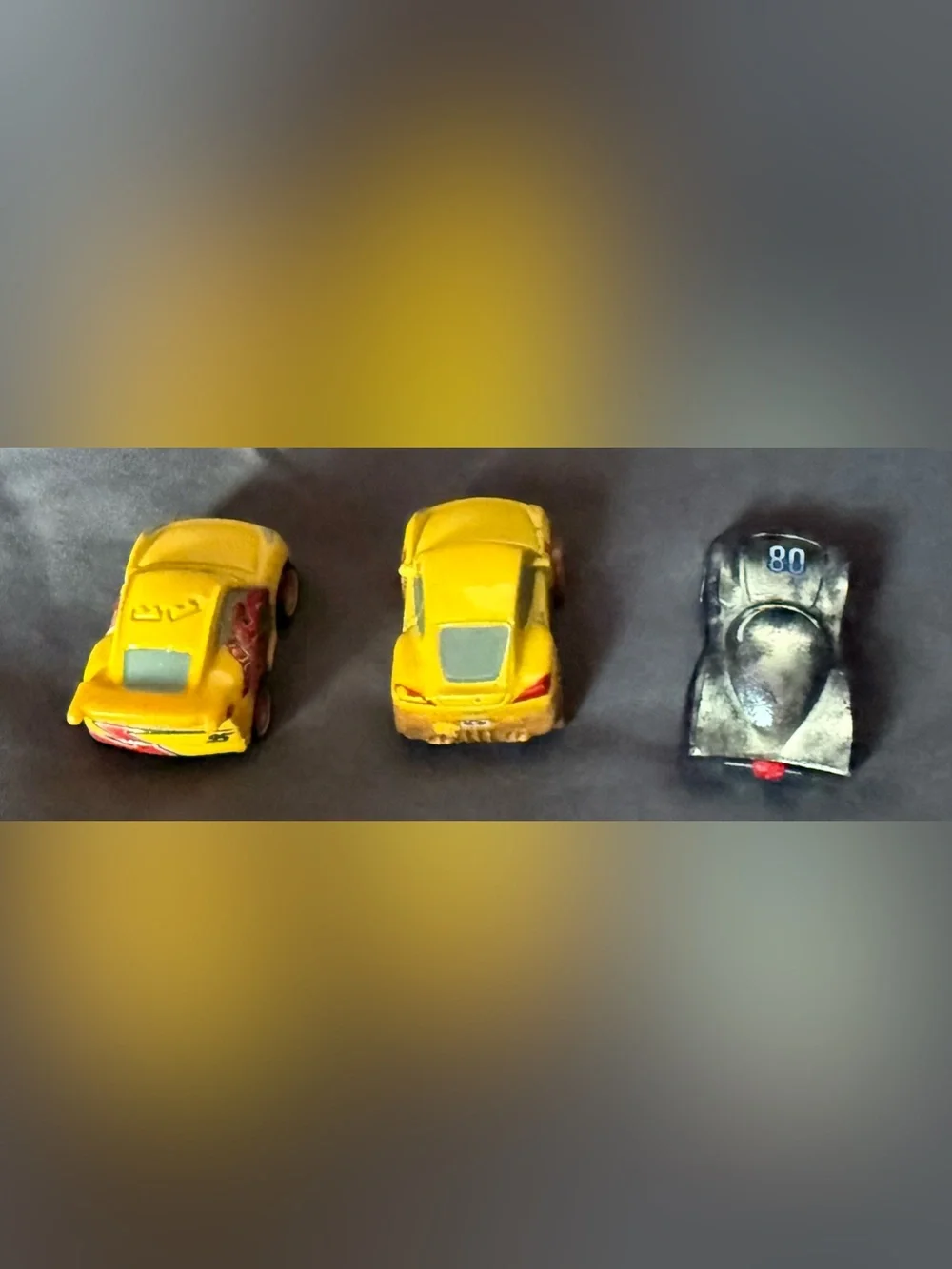 Disney Cars Mini Racers: Gold Rusteze McQueen, Cruz Ramirez, & Datz Jammin